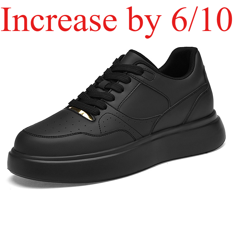 Men'S Shoes Increase Height - Chaussures de skate en similicuir uni